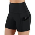 thumbnail image 5 of XuJwPNcy High Waist Biker Shorts for Women with Pockets Super Soft Yoga Workout Gym Bike Shorts Solid Short Leggings, 5 of 7