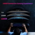 thumbnail image 2 of Restored KTC 32Inch 240Hz Curved Gaming Monitor, 1000R VA, QHD(2560x1440p), 4000:1 Contrast, Support FreeSync GSync, HDMI2.0(144hz)/DP1.4(240hz)/Earphone, Tilt, Xbox PS5 Switch, 2K Computer Monitor, 2 of 9