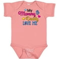 thumbnail image 3 of Inktastic My Mommy and Daddy Love Me with Hearts Boys or Girls Baby Bodysuit, 3 of 5