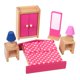thumbnail image 4 of Muebles de casa de muñecas de madera pintados, miniescenario de madera, kit en miniatura para personas pequeñas Dormitorio, 4 of 9