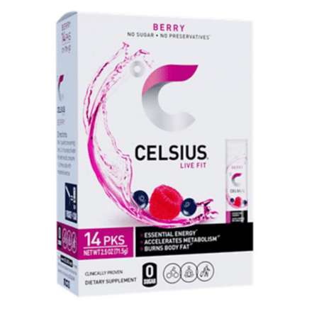 Celsius Energy Powder Drink Mix - Berry (14 Packets)