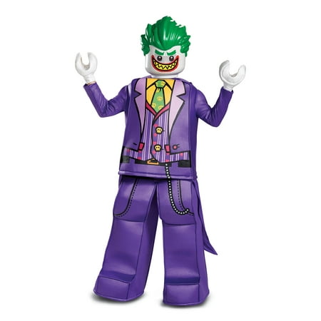 Lego Batman Movie Joker Prestige Boys Tunic/Tails/Pants/Mask/Hands L