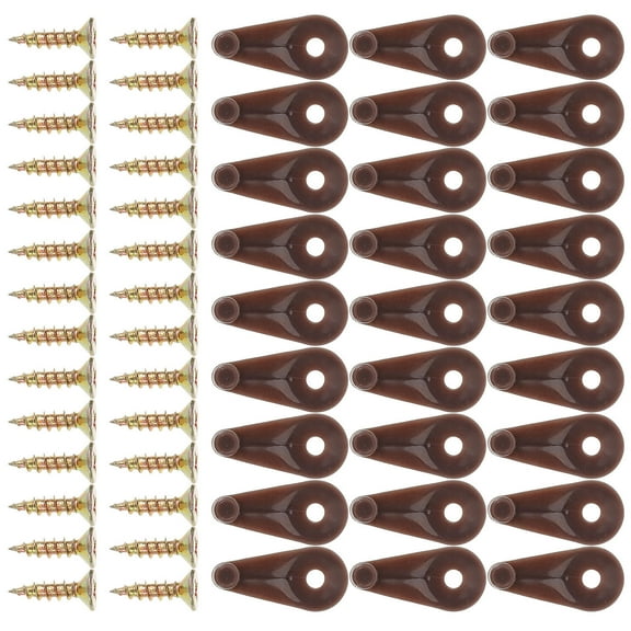 IDEANATEGRATE Wall Mirror Clips Glass Fixing Iron Modern Bathroom 1 Set (50 Clips 50 Screws)