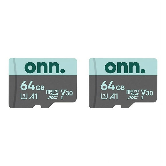 onn. 64 GB microSDXC U3 Memory Card, 2 Pack