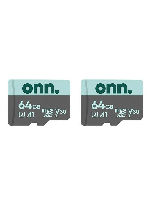 onn. 64 GB microSDXC U3 Memory Card, 2 Pack