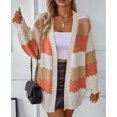 thumbnail image 5 of SWSMCLT Women's Long Sleeve Cardigan Long Sweater Knit Thick Winter Open Front Top Oversized Soft Warm Spring Orange X-Large, 5 of 5