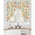 thumbnail image 2 of Spring Floral Swag Valances for Windows, Country Summer Botanical Rod Pocket Sheer Valances for Large Windows, Swag Toppers Light Filtering for Kitchen Living Room 2 Panels 36''x63'', 2 of 6