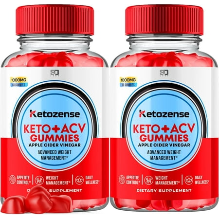 (2 Pack) Keto zense Keto Gummies Advanced 1000MG Formula Apple Cider Vinegar Folate Vitamin B6 B12 Beet Root Pomegranate Vegan Non GMO Keto Supplement (120 Gummies)