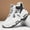 White And Black, variant on Men's -like Texture Winter Boots - Lace-Up Ankle-High (Short) Snow Boots with Golden-Tone PU Rims, Beige & Golden Colorway, Lace-Up Closure & Arch - Beige/Tan/Tan Color Options for Casual Use