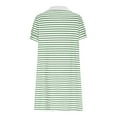 thumbnail image 4 of Hrsba Womens Summer Short Sleeve Dress,Plus Size Casual Dress for Womens,Women's Summer Lapel Collared V Neck Striped Dress Casual Short Sleeve Dresses, 4 of 4