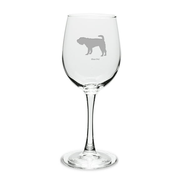 Shar Pei 12 oz Classic White Wine Glass