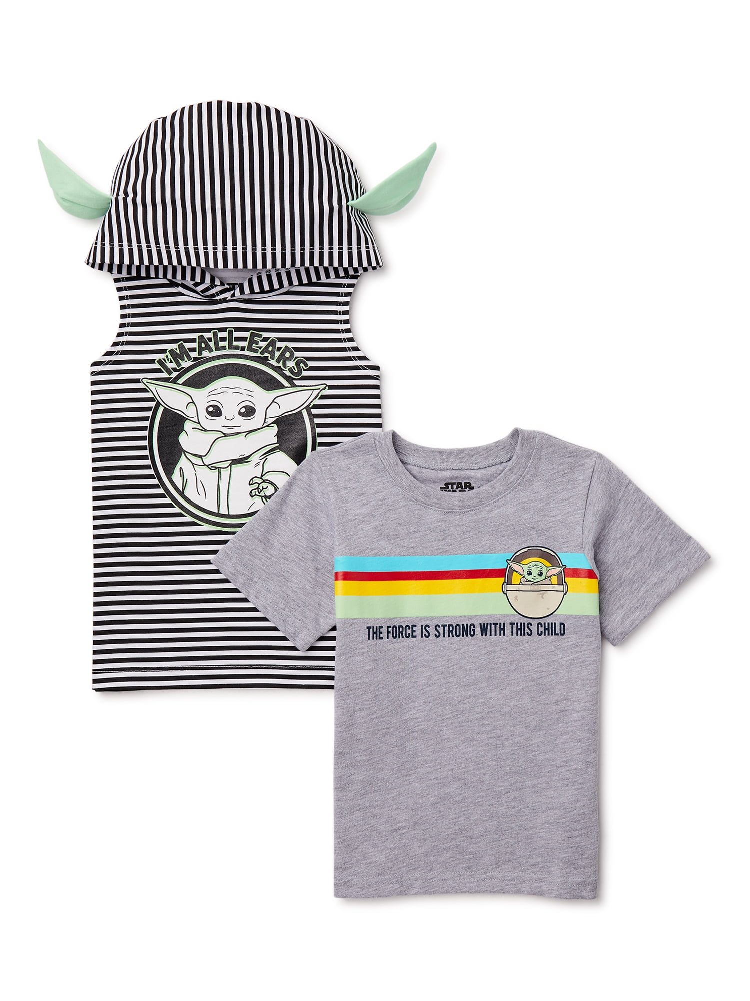 Baby Yoda Baby Boy & Toddler Boy Hoodie Tank & Graphic TShirt Multipack, 2Pack, 12M5T