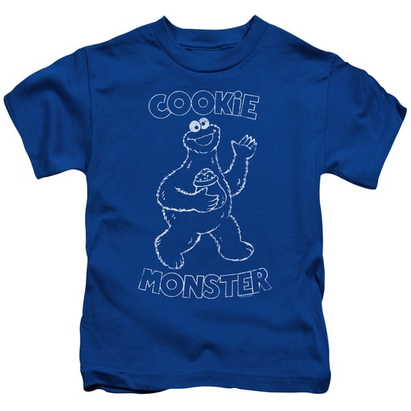 juvenile: sesame street- happy cookie monster kids t-shirt size 5/6