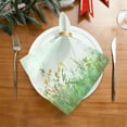 thumbnail image 2 of Coolnut Set of 4 Wildflowers Satin Napkin Square 20 Inches Table Napkins Soft Smooth Decorative Napkins for Wedding Banquet Party Decoration, 2 of 6