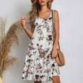 thumbnail image 3 of JULMCOMO Summer Dresses for Women 2025 Vacation Sleeveless Beach Dress Floral Print Crew Neck Summer Tiered Sun Dresses Casual Loose Boho Dresses, 3 of 7