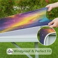 thumbnail image 6 of Colorful Galaxy Pattern Square Fitted Tablecloth with Elastic Edge,Square Table Cover,Washable Elastic Table Cover for Home Kitchen Party Decor 34"x34", 6 of 6