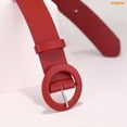 thumbnail image 6 of WHIPPY Women's Wide Leather Belt for Jeans Pants Dresses Ladies Belts with Round Buckle, 6 of 7