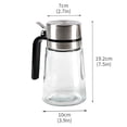 thumbnail image 7 of Pethiy No-Drip Glass Honey Dispenser 400ml, Stainless Steel Syrup Bottle for Coffee Bar Accessories, Reusable Condiment Container, 7 of 7