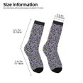 thumbnail image 2 of Honeii Purple Butterflies Print Children's Colorful Socks,Unisex Kids and Toddlers' Cushioned Sock,Kids Athletic Crew Socks,for Everyday Wear and Sports, 2 of 5