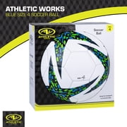 Athletic Works Size 4 Soccer Ball, Blue