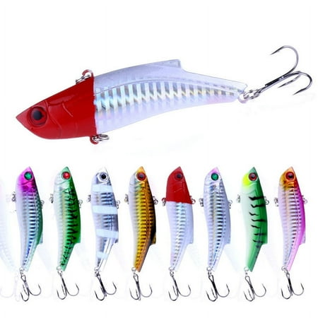 HENGJIA Fishing Lures 8 Pack Lipless Crankbaits for Bass Deep Diving Minnow VIB Hard Baits Sinking Fishing Lure for Saltwater Freshwater Bass Redfish Trout Walleye 0.99oz/3.54in