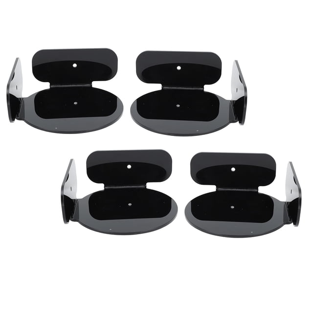 4Pcs Mini Circular Corner Shelf With Easy Installation, Adjustable Brackets And Sturdy Acrylic Material For Security Camera Baby Speaker