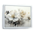 thumbnail image 2 of Designart "Neutral Floral Peace II" Flowers Floater Framed Wall Art Prints, 2 of 5
