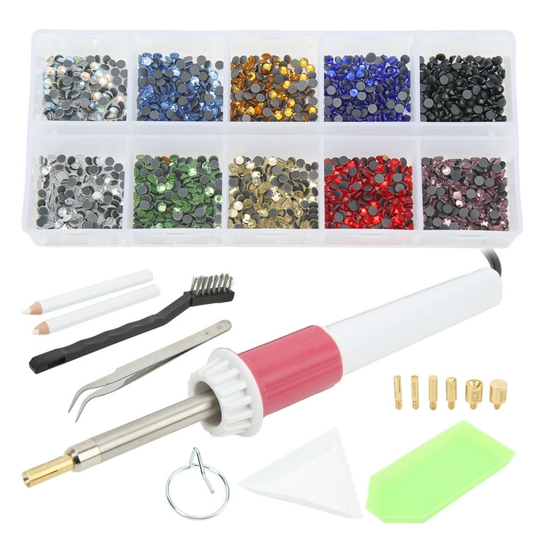 Hot fix Applicator with 7 Tips Crystal Glass Rhinstone Applicator for Bag  Clothes Shoes hotfix Applicator Iron-on Wand - AliExpress