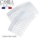thumbnail image 2 of Camila Paris Cp3111 Peine lateral para el cabello francés, pequeño, curvo, blanco, con torcedura francesa, peines decorativos de sujeción fuerte, pinzas para el cabello para mujeres, moño, moño recogi, 2 of 5