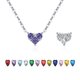 thumbnail image 1 of Heshpaws 925 collar en forma de corazón de plata esterlina, collar colgante de plata esterlina de Zirconia 5a de doble cara, regalo de Navidad para el aniversario de la mujer, con caja de regalo, 1 of 1