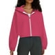 thumbnail image 2 of Ropa para mujer,Sudadera con capucha de polar para mujer, sudadera de manga larga, chaqueta informal de poliéster, ligera y cómoda para usar en casa, sopatenor, 2 of 9