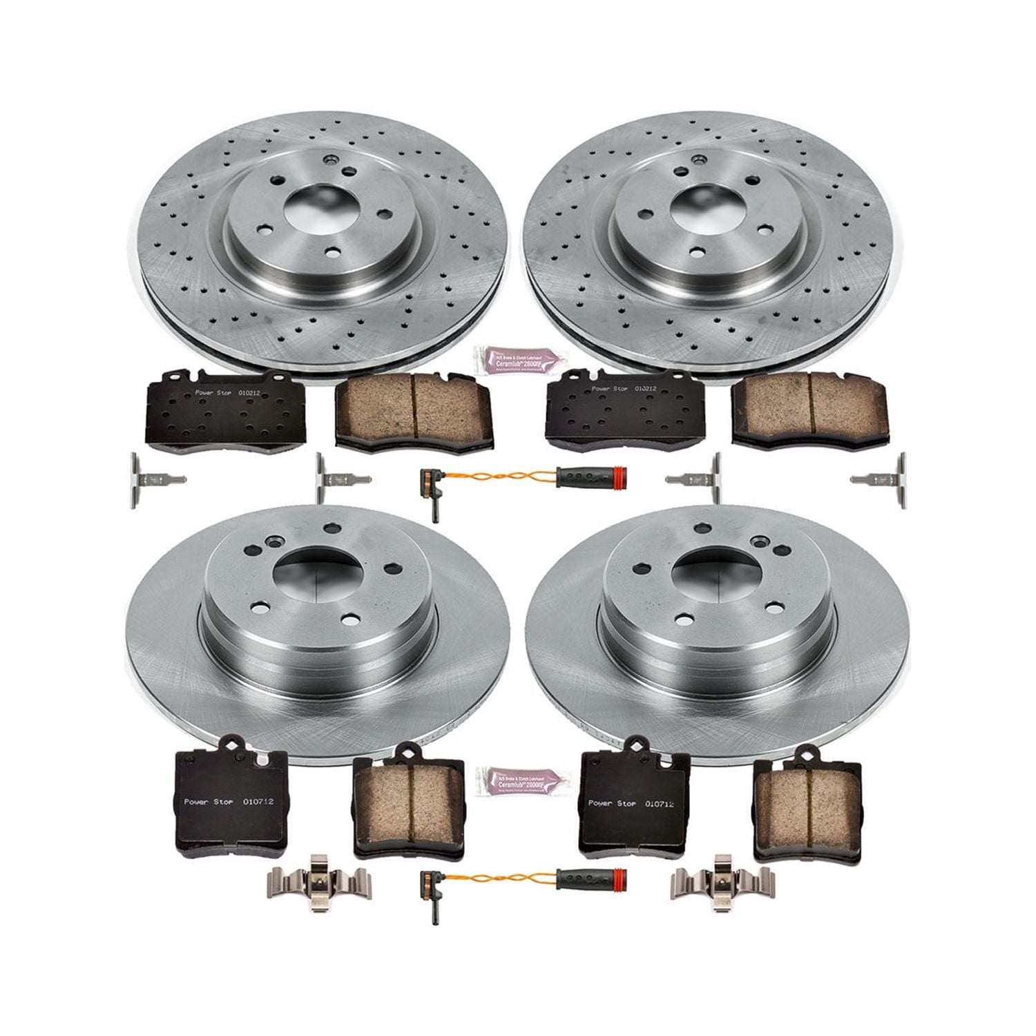 Power Stop Front and Rear Stock Replacement Brake Pad and Rotor Kit KOE2791