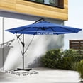 thumbnail image 3 of Outsuny 10FT Cantilever Patio Umbrella with Cover and Wind Ropes, Navy Blue, 3 of 10