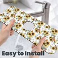 thumbnail image 6 of Pofeuu Sunflowers Leaves And Birds Print Splash Guard for Sink Faucet Sink Gadgets-Splash Guard Behind Faucet Drip Catcher for Kitchen, Bathroom,Sink Mat, 6 of 7