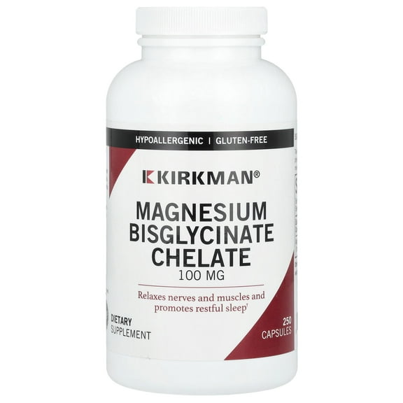 Kirkman Labs Magnesium Bisglycinate Chelate, 100 mg, 250 Capsules