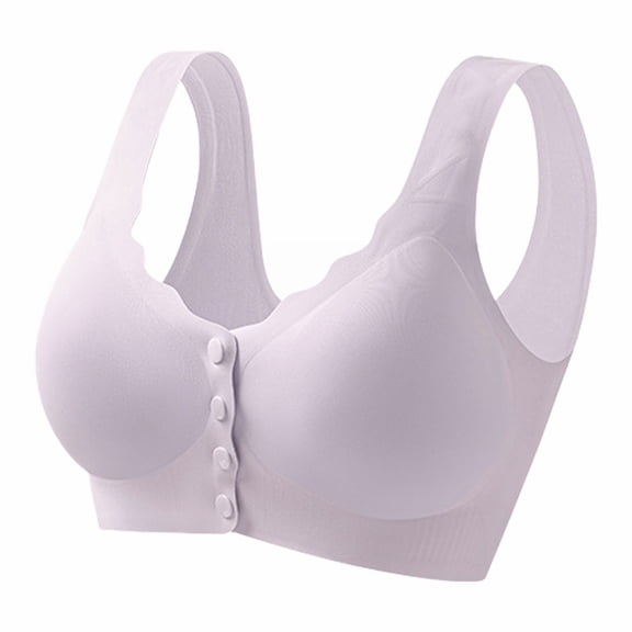 BWASD Womens Bras Casual Fashion Slim Front Closure Button Underwear Comfortable Convenient Supportive No Underwire Active Yoga Sports Bras XXL