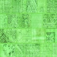thumbnail image 1 of Ahgly Company Indoor Square Patchwork Green Transitional Area Rugs, 6' Square, 1 of 1
