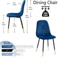 thumbnail image 7 of NORDICANA Armless Dining Chair Set of 4,Modern Living Room Chair High Back Side Chair Armless Space Saving Accent Chair with Durable Metal Legs for Kitchen,Home,Office, 7 of 7