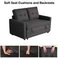 thumbnail image 6 of TiramisuBest 3 in 1 Sleeper Sofa Bed, 55'' Convertible Pull Out Couch with Side Pockets, Loveseat Sleeper Sofa with Adjustable Backrest for Living Room Bedroom Apartment (Dark Grey), 6 of 7