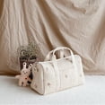 thumbnail image 3 of Quilted Duffle Bag For Women Cute Weekender Bag Floral Travel Bag Cotton Diaper Tote Bag, 3 of 6