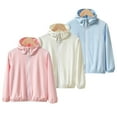 thumbnail image 2 of Nmmacb 3-14T Kids Youth Boy's Girl's Sun Protection Hoodie UPF 50+ Long Sleeve Sun Shirt Zip Cooling Shirt, 2 of 10
