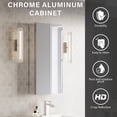 thumbnail image 6 of ANGELES HOME 16 in. x 32 in. Copper-Free Mirror Medicine Cabinet with Reversible Door, Recessed or Surface Mount, 3 Adjustable Glass Shelves, 6 of 14