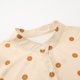 thumbnail image 5 of Vestido de mujer de moda con estampado de lunares, cuello alto, manga corta, botón, vestido informal Abanopi Beige/Grande, 5 of 7