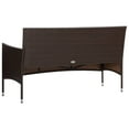 thumbnail image 4 of vidaXL Patio Furniture Set 4 Piece Patio Sectional Sofa with Table Poly Rattan, 4 of 6
