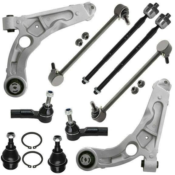 Detroit Axle - AWD Front Lower Control Arms Ball Joints Sway Bar Links Tie Rod Ends for 2014-2018 Jeep Cherokee 2015 2016 2017 Replacement