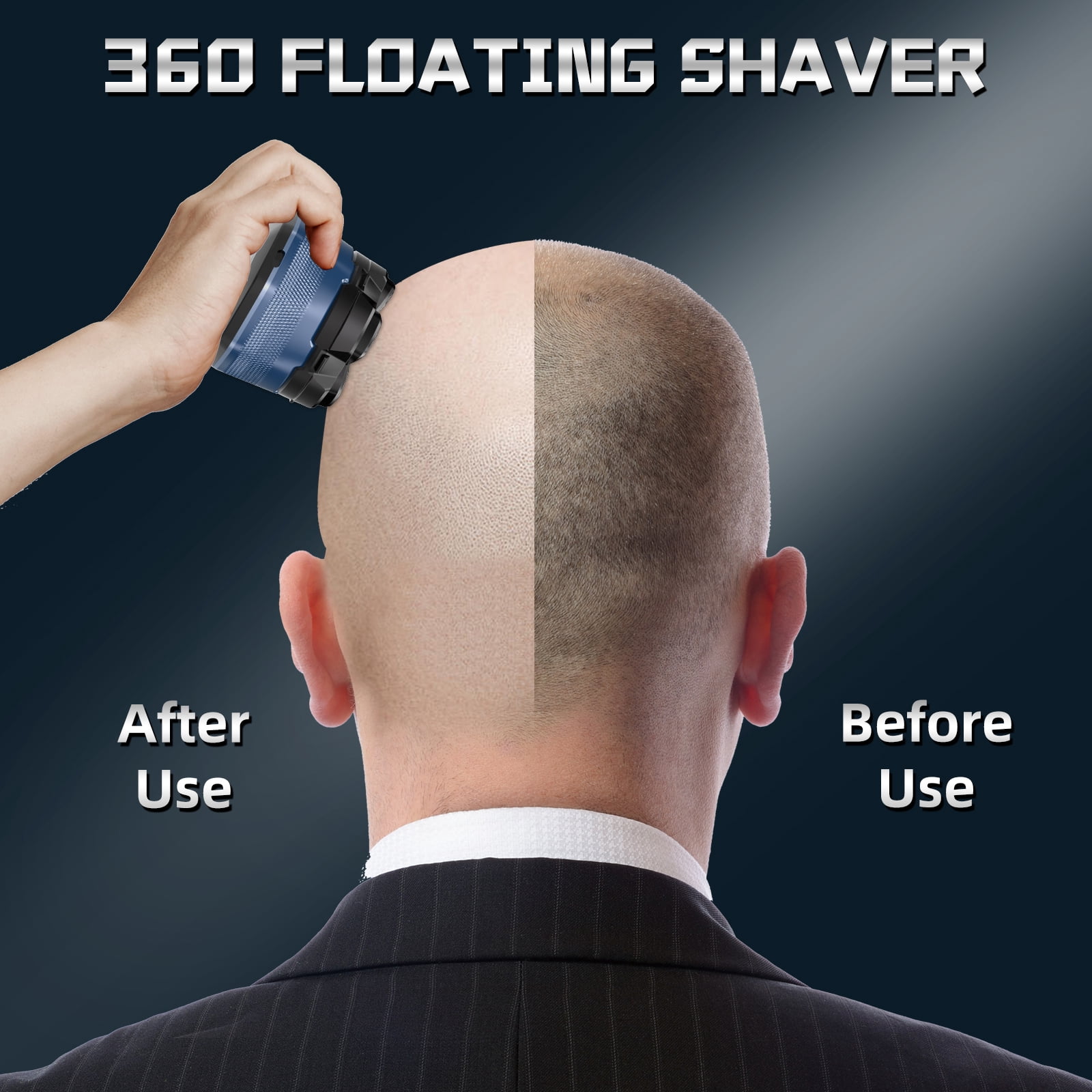 MAX-T Head Shaver for Bald Men, Magnetic 6D Floating Electric Razor for Men, IPX6 Waterproof Wet/Dry Electric Shaver, Rechargeable Bikini Shaver Grooming Kit, Gift for Men
