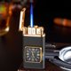 thumbnail image 1 of Metal Windproof Blue Flame Lighter | Inflatable Straight Torch with Transparent Gas Chamber & Built-In Clock | Durable Sturdy Portable Outdoor Design | 1 Pack, 1 of 9