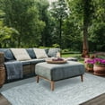 thumbnail image 3 of Superior Two-Toned Braided Indoor/ Outdoor Area Rug, Lagoon Breeze/ White, 6' x 9', 3 of 7