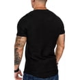 thumbnail image 4 of Playera Negra Para Hombre Cuello Redondo Manga Corta Lycra, 4 of 8