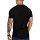 thumbnail image 4 of Playera Negra Para Hombre Cuello Redondo Manga Corta Lycra, 4 of 8